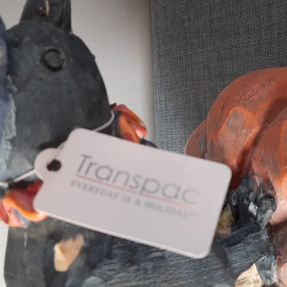 Halloween Crow Jack O' Lantern Light Up Figure Decoration Rustic Wood Look - Picture 8 of 8